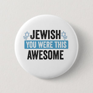 Jüdisch warst du dieses Phantastische lustige Hanu Button