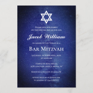 Jüdische Bar Mitzvah Personalisierte Einladung