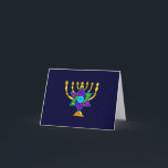 Jüdische Candlesticks Karte<br><div class="desc">Traditionelle jüdische Kerzenleuchter symbolisieren den hebräischen jüdischen Stern und das jüdische Licht. Wenn Sie jüdische Geschenke,  Geschenkideen für Bas und Bar Mitzvah,  Hochzeiten oder jüdische Feiertage wie Hanukka und Pessach suchen,  besuchen Sie bitte unsere Grußkarten,  Babygeschenke und Geburtstagsgeschenke.</div>