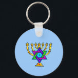 Jüdische Candlesticks Schlüsselanhänger<br><div class="desc">Traditionelle jüdische Kerzenleuchter symbolisieren den hebräischen jüdischen Stern und das jüdische Licht. Wenn Sie jüdische Geschenke,  Geschenkideen für Bas und Bar Mitzvah,  Hochzeiten oder jüdische Feiertage wie Hanukka und Pessach suchen,  besuchen Sie bitte unsere Grußkarten,  Babygeschenke und Geburtstagsgeschenke.</div>