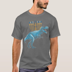 Jüdische Dino TRe Menora Tier Hanukkah Pyjama Ch T-Shirt