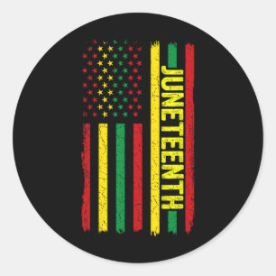 Jüdische Flagge Afrikanischer Afro Black Pride Runder Aufkleber