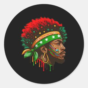 Jüdische Flagge Afrikas schwarze Geschichte Fazit Runder Aufkleber