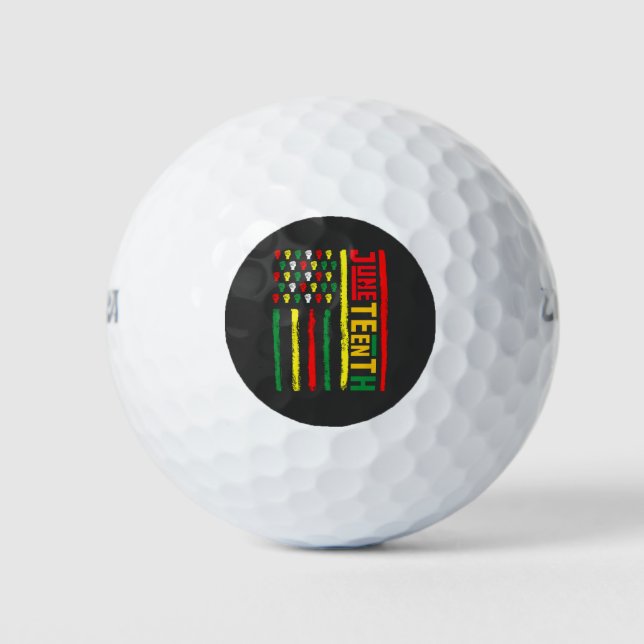 Jüdische Flagge feiert Schwarze Freiheit 1865 Golfball (Vorderseite)