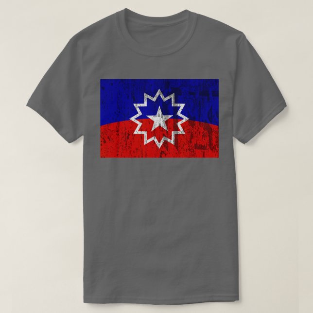 Jüdische Flagge gestört T-Shirt (Design vorne)