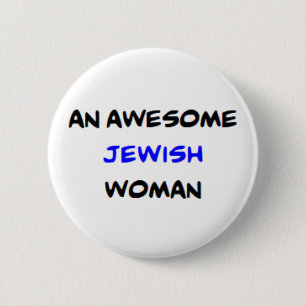 jüdische Frau, großartig Button