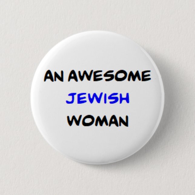 jüdische Frau, großartig Button (Vorderseite)