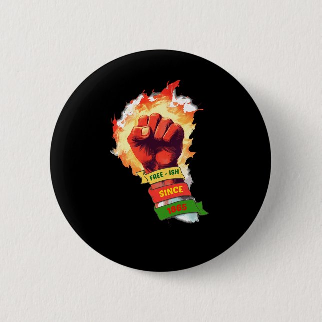 Jüdische Freizeit seit 1865 Schwarze Geschichte Button (Vorderseite)