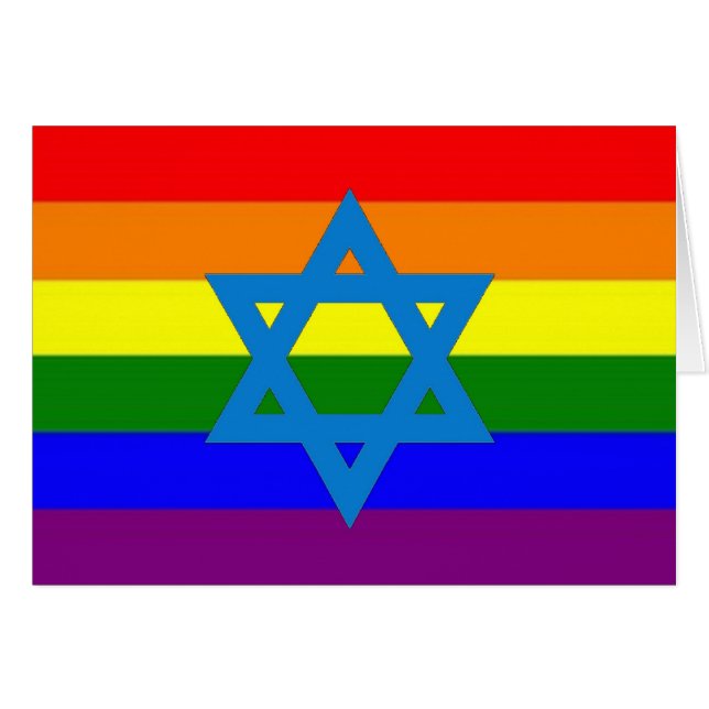 Jüdische Gay Pride-Flagge (Vorderseite (Horizontal))