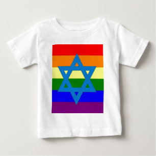 Jüdische Gay Pride-Flagge Baby T-shirt