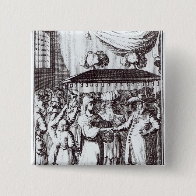 Jüdische Hochzeit Button (Vorderseite)