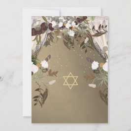 Jüdische Hochzeit Chuppah Elegant Rustikale Flora Einladung