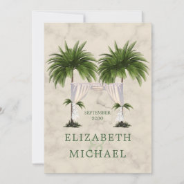 Jüdische Hochzeit Chuppah Elegante Moderner Palm Einladung
