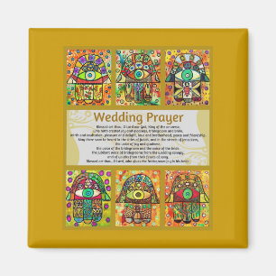 Jüdische Hochzeits-Gebet goldenes Hamsa Magnet