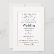 Jüdische Hochzeitseinladung Traditionell Modern Ei