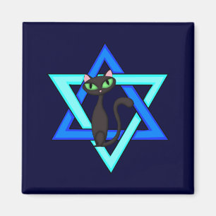 Jüdische Katzen-Sterne Magnet