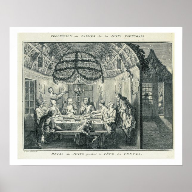 Jüdische Mahlzeit Während des Festes der Tabernacl Poster (Vorne)