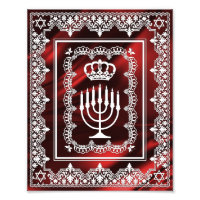 Jüdische Menora-Kronen-Faux-Spitzen-Papierkunst-Ku