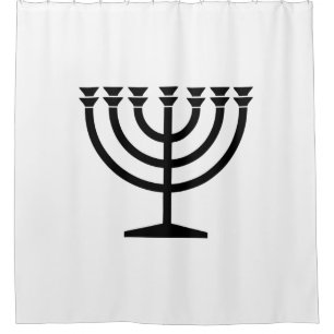 Jüdische Menorah (Symbol des Judentums) Duschvorhang