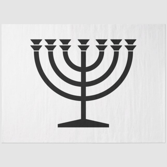 Jüdische Menorah (Symbol des Judentums) Seidenpapier (Vorderseite)