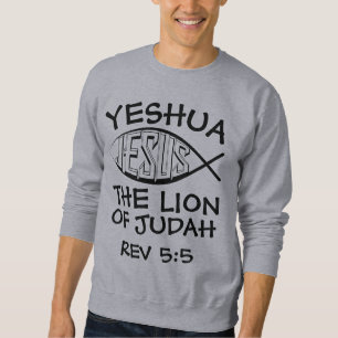 Jüdische messianische T - Shirt, LION JUDAH Sweatshirt