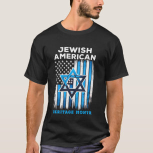 Jüdische Monatsflagge USA Israel Pri T-Shirt