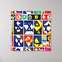 Jüdische religiöse Symbole Wall Art Leinwanddruck