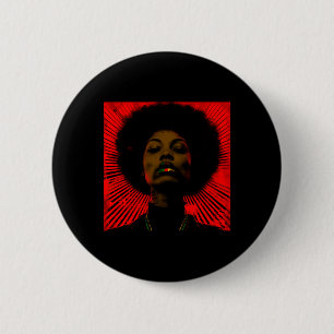 Jüdische Schwarze Frau mit panafrikanischer Lipsti Button