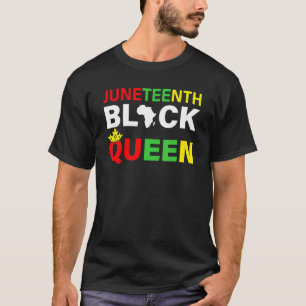 Jüdische Schwarze Königin Emanzipationstag Melanin T-Shirt