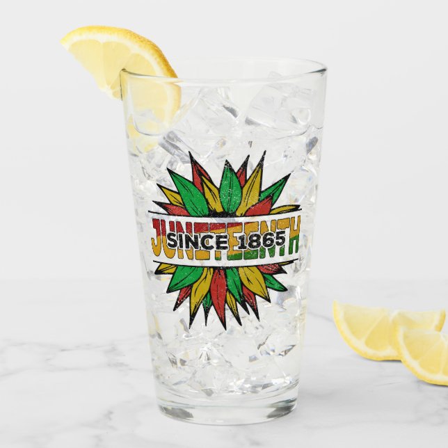 Jüdische Sonnenblume 1865 Emanzipation Afrikanisch Glas (Vorderseite Ice)
