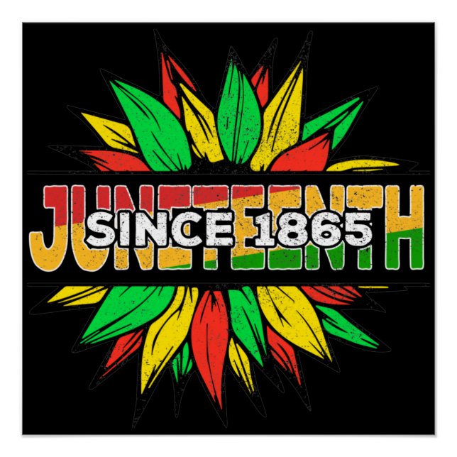 Jüdische Sonnenblume 1865 Emanzipation Afrikanisch Poster (Vorderseite)