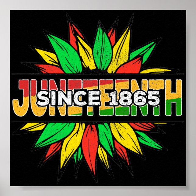 Jüdische Sonnenblume 1865 Emanzipation Afrikanisch Poster (Vorne)