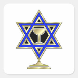 jüdische Star Quadratischer Aufkleber