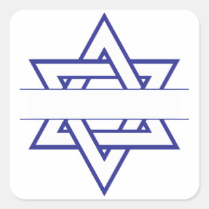 jüdische Star Quadratischer Aufkleber