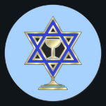 jüdische Star Runder Aufkleber<br><div class="desc"></div>
