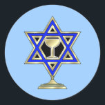 jüdische Star Runder Aufkleber<br><div class="desc"></div>
