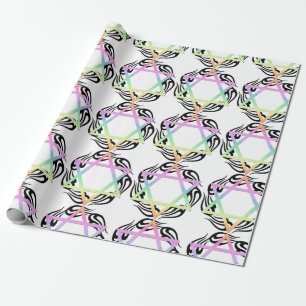 Jüdische Stern-Farben Geschenkpapier