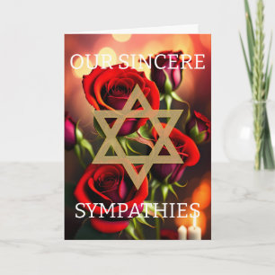 Jüdische Sympathie-Karte - Rote Rosen Karte