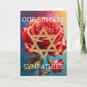 Jüdische Sympathiekarte - Rote Rosen Karte
