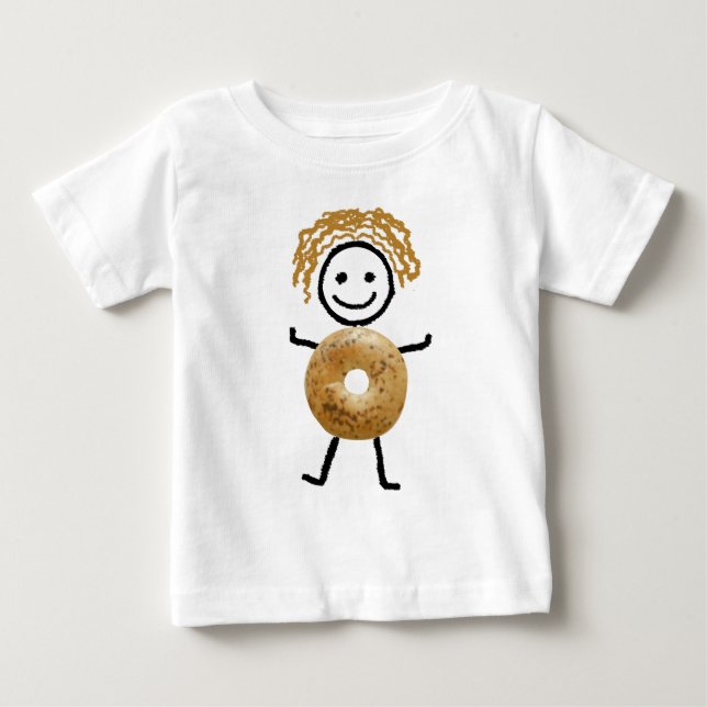 Jüdische T-Shirt-Kinder - Bagel-Kind Baby T-shirt (Vorderseite)