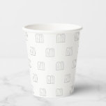 Jüdische Torah grauweißes modernes Muster Hanukkah Pappbecher<br><div class="desc">Jüdische Tora silbergraue und weiße moderne Muster Hanukkah,  Chanukah,  Bar mitzvah,  Fledermaus mitzvah,  Shabat,  jüdische Feiertage,  elegante Paper Cups</div>