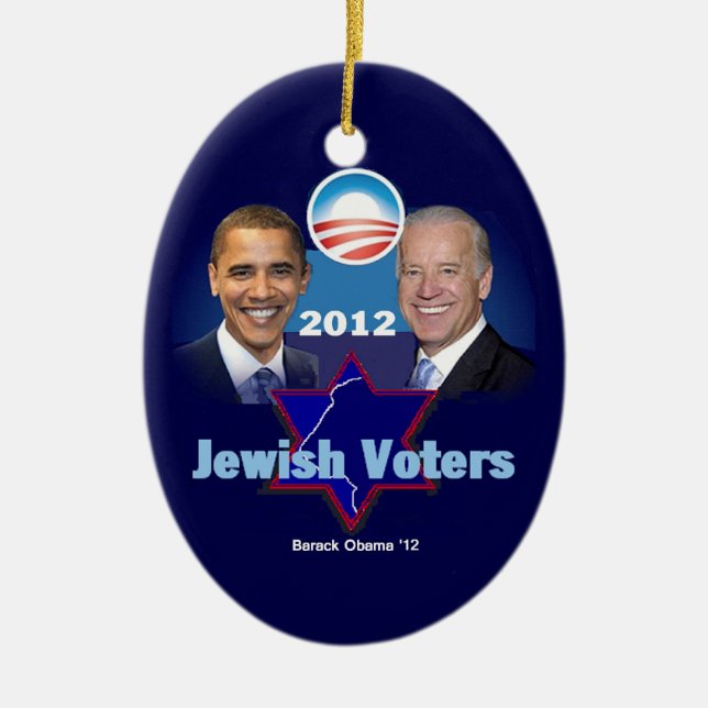 Jüdische Verzierung Obama Keramikornament (Vorne)