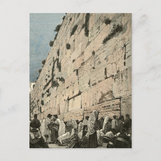 Jüdische Wailing Wall Kotel Buraq Jerusalem Vintag Postkarte (Vorderseite)