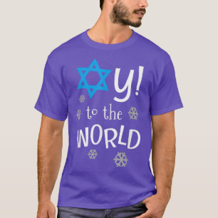 Jüdischer auf die Welt Winterschneeflocken Funny H T-Shirt