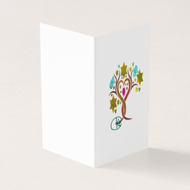 Jüdischer Baum des Lebens Geschenkkarte Set (Vorderseite)