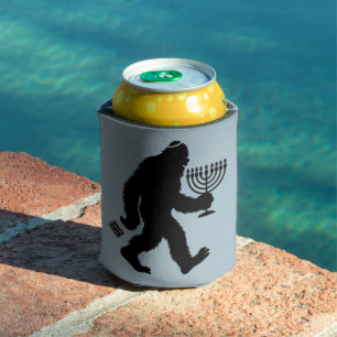 Jüdischer Bigfoot Chanukka Hanukka Humor Lustig  Dosenkühler