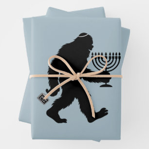 Jüdischer Bigfoot Hanukkah Chanukah Humor Lustig Geschenkpapier Set