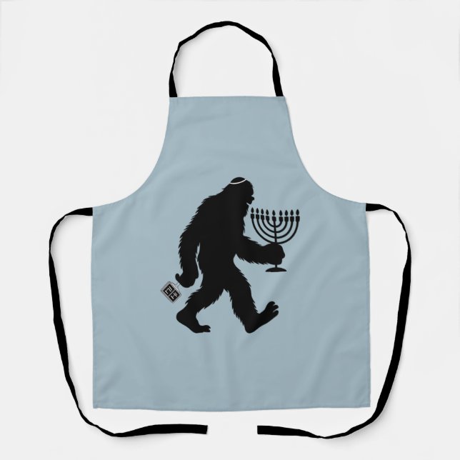 Jüdischer Bigfoot Hanukkah Chanukah Spaß Unglaubli Schürze (Vorderseite)