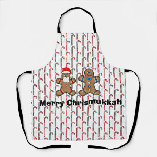 Jüdischer Gingerbrot Mann und Santa Schürze