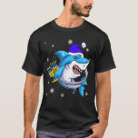 Jüdischer Hai Menorah Hanukkah Chanukah Tier T-Shirt<br><div class="desc">Jüdischer Hai Menorah Hanukkah Chanukah Tier</div>
